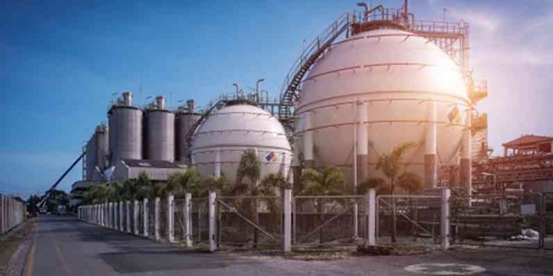 storage spheres sunset