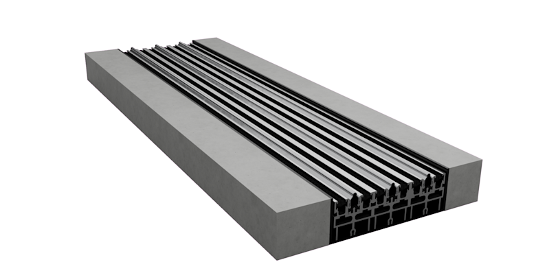 Sliding door sill with the Arche-Duct drainage system for the 3070-HI