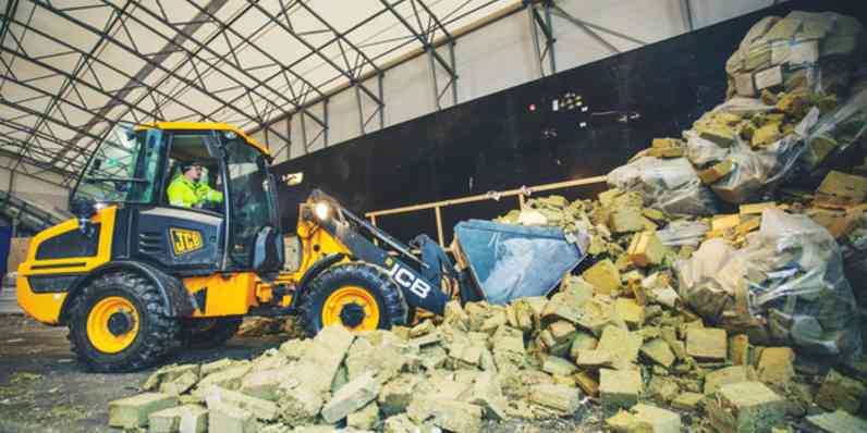 Byggutrustning Transport Gult fordon Transportsätt Rivning Bulldozer Hjulsystem Fordonsdäck Avfall