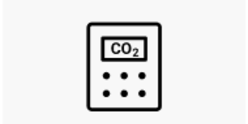 Taschenrechner mit Co2 Zeichen