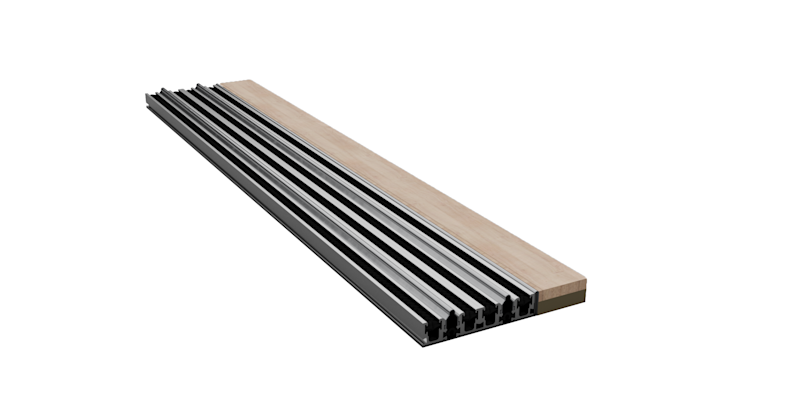 A standard sliding door sill for the 3070-T 