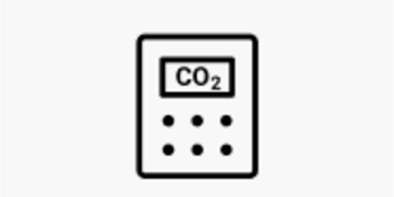 Taschenrechner mit Co2 Zeichen