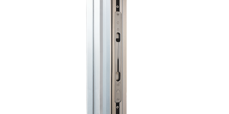 Stainless steel latch for the Fleetwood 3200-T Swing Door