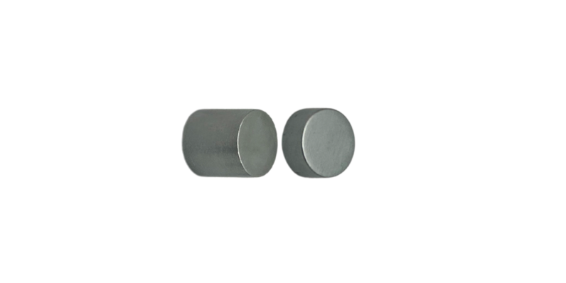 Two round stainless steel magnets for Fleetwood's 3600-T folding door.