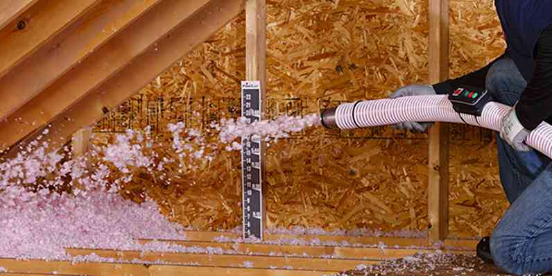 Contractor blowing in ProPink L77