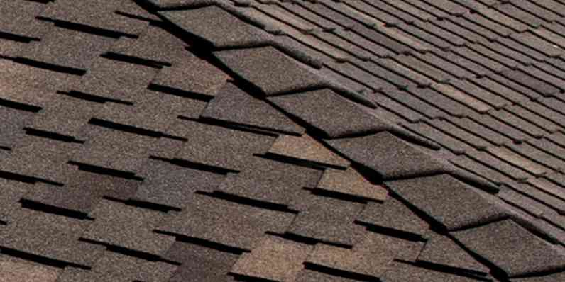 Close up of Woodcrest® shingle texture