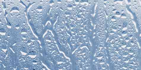 Condensation and water droplets on glass