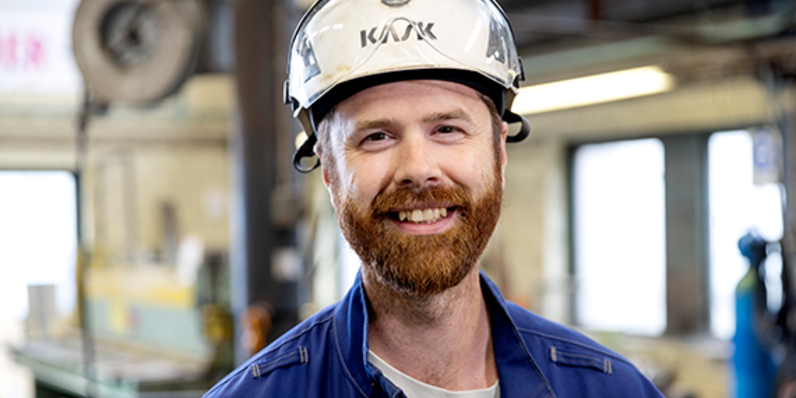 Christian Andersson är ansvarig för underhållsarbetet på fabriken.