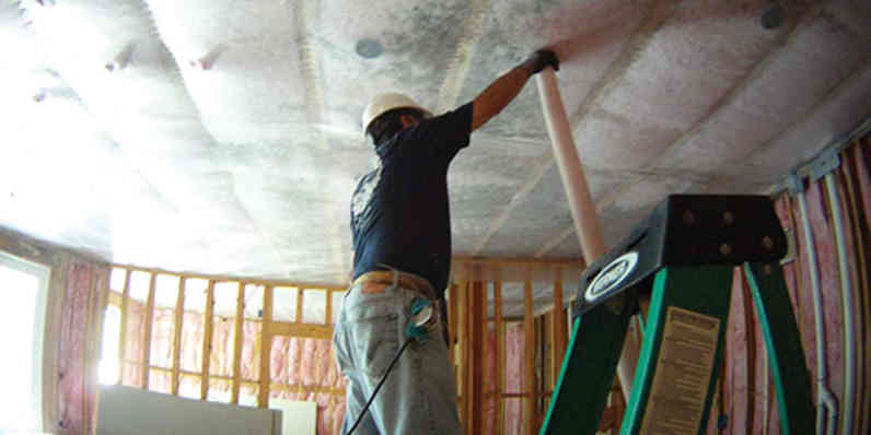 insulation blown-in to midfloors