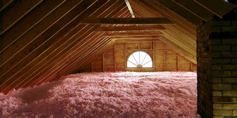 attic with L77 insulation