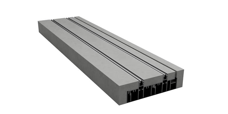 Sliding door sill for a 4070-T with a hidden Arche-Duct sill
