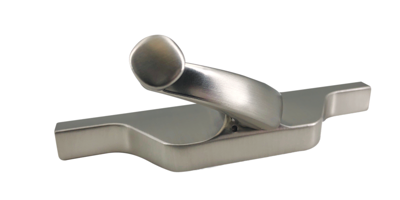 Stainless steel handle for Fleetwood's 350-T folding rotogear window handle