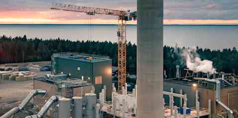 The new facility in Hällekis, seen from above.