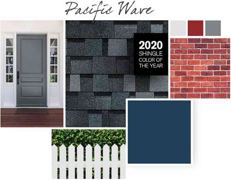 Salty Dog, Ice Cube, Show Stopper and Software paint colors compliment Pacific Wave  TruDefinition Duration Designer shingles.