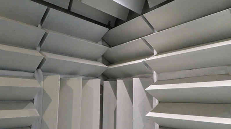 White acoustic paneling displayed against a wall.