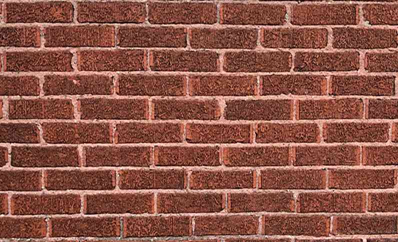Closeup texture image of red bricks