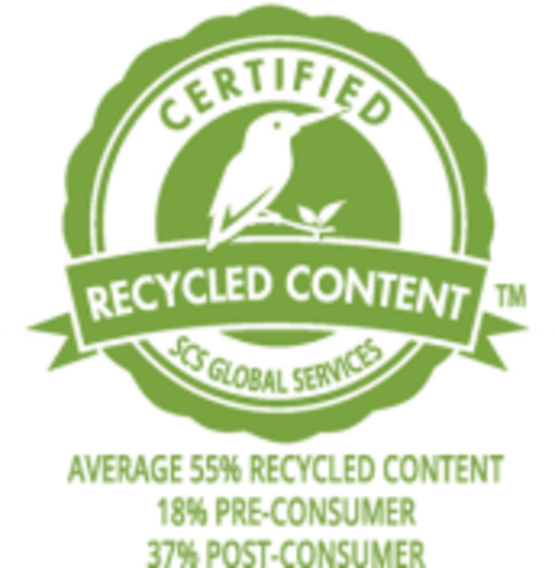 SCS Recycled Content - Average 55%
