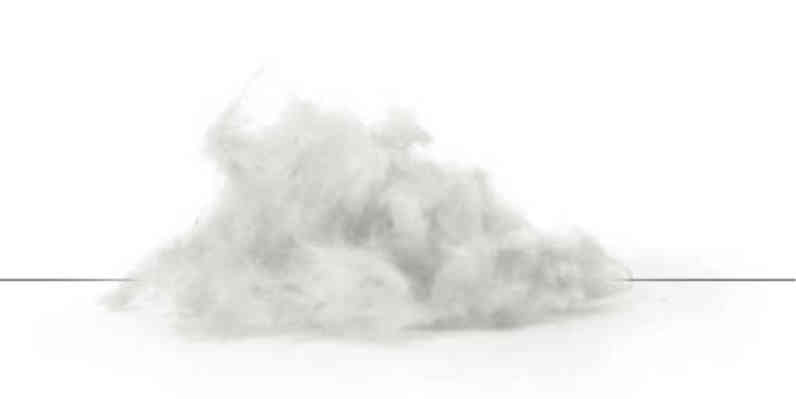 A white pile of glass fibers that are piled in the center of the image to show what PINK Next Gen™ Fiberglas™ is made of.