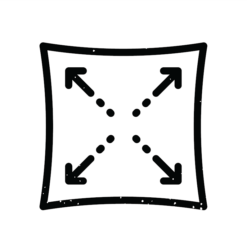 Icon of square with arrows inside each corner point outwards