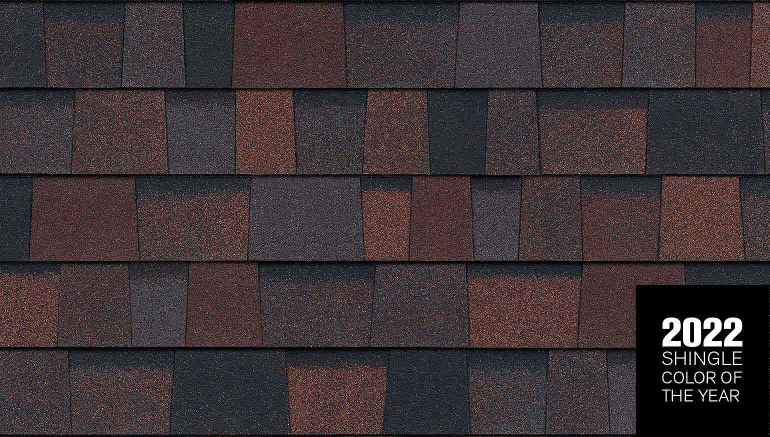 Bourbon swatch that has an overall color of brown that is achieved by a mix of brown, black and gray granules.