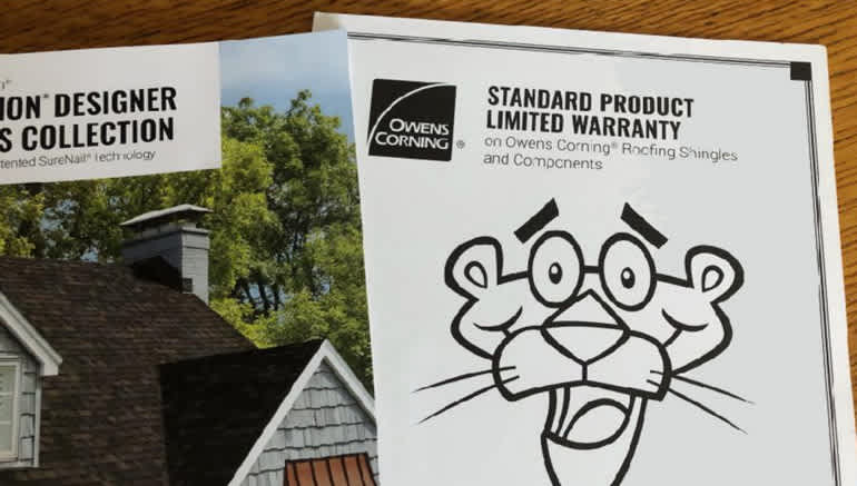Owens Corning warranty brochures