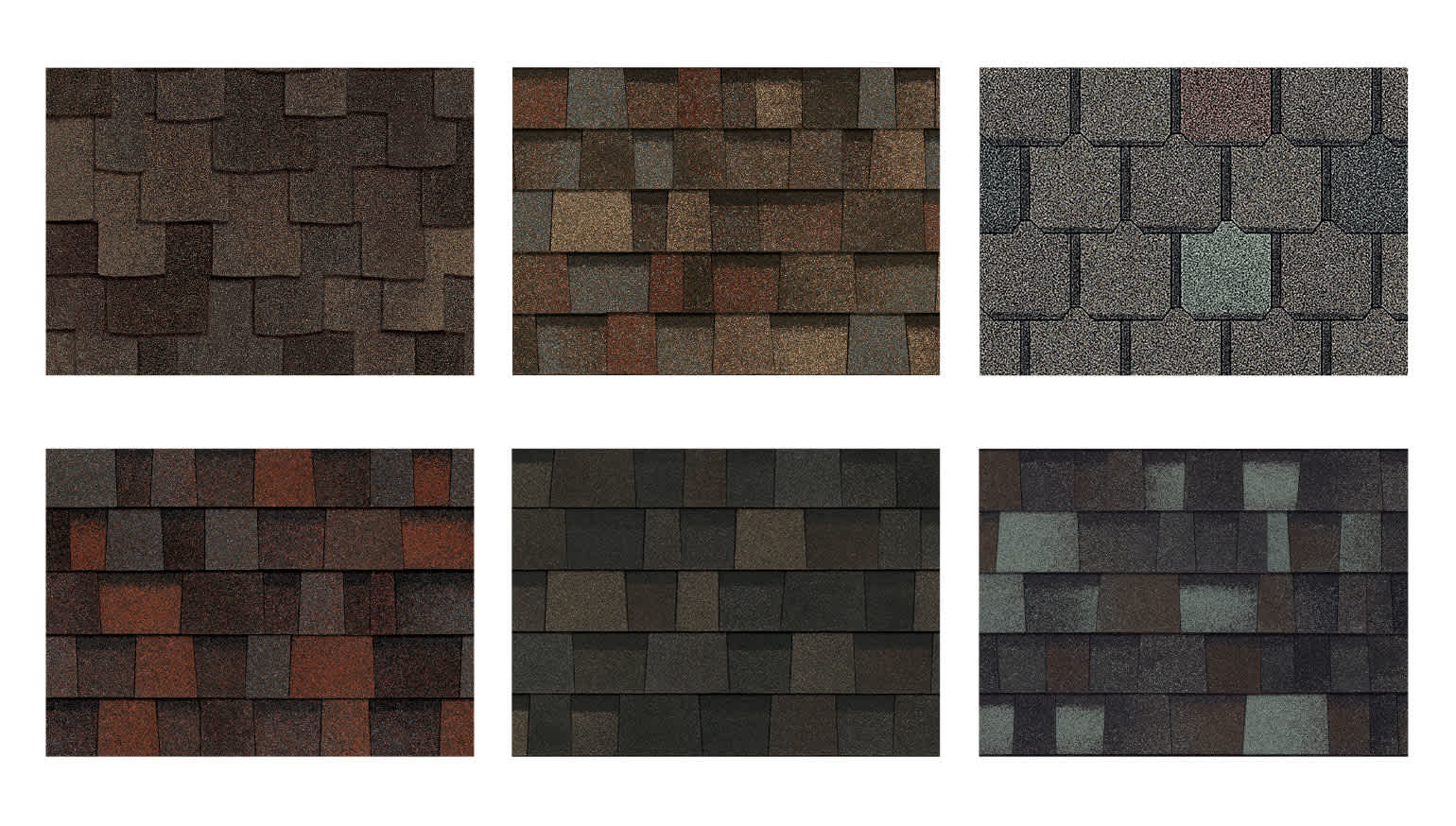 Image showing a variety of architectural asphalt roof shingles