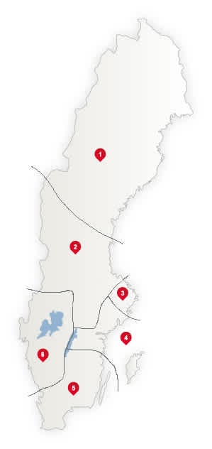 Sales Map of Paroc Sweden