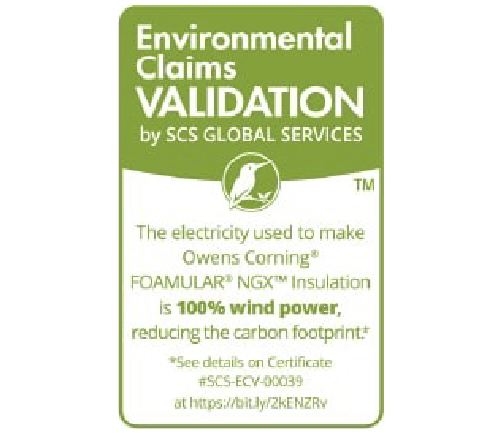 Reduced embodied carbon label