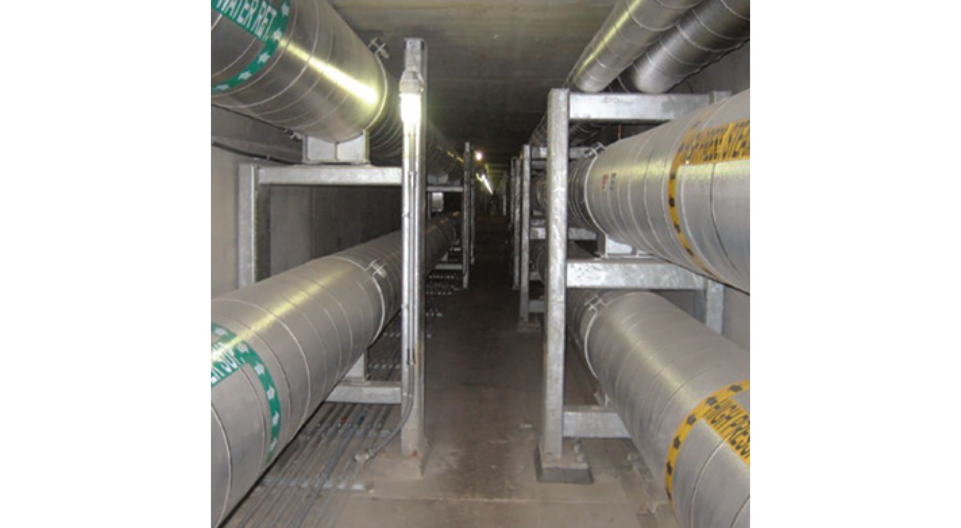Pipes located in vaults