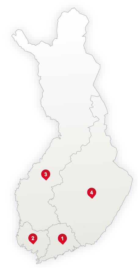 Sales Map of Paroc Finland Technical Insulation