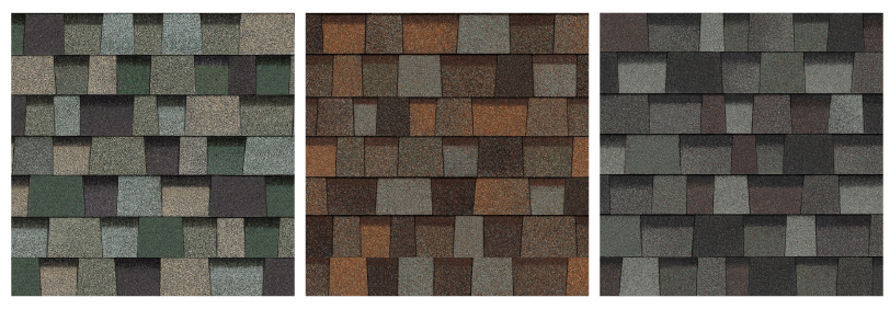 Close up of Evergreen Mist shingles