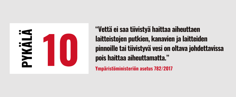 Ympäristöministeriön asetus kondensaatio