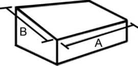 Shed Roof diagram showing sides A, B, and C