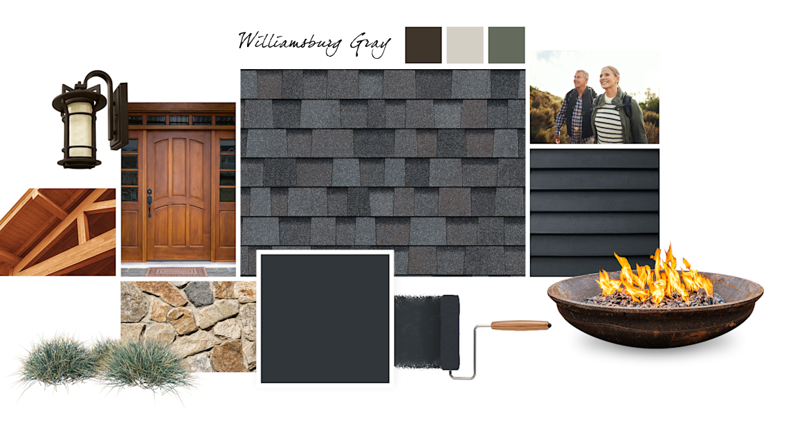 Inkwell, Williamsburg Gray, Iron Gate, Gossamer Veil,  Rosemary, TruDefinition Designer Shingles