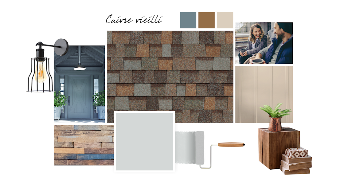 Blanc olympe & Cuivre vieilli