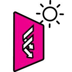 Icon showing UV resistance of PINKWRAP®