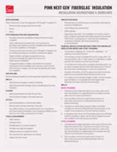 Owens Corning® Document PDF Insulation Installation Instructions