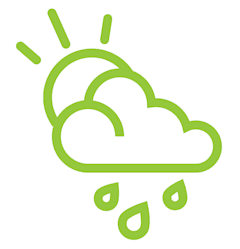 Green weather icon