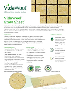 VidaWool Grow Sheet Product Data Sheet