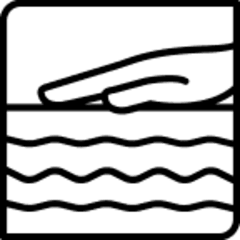 Icône de main touchant l'isolation