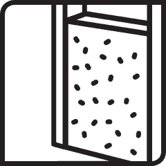 Icon of insulation to represent a wall install