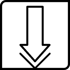 Icon of an arrow pointing down