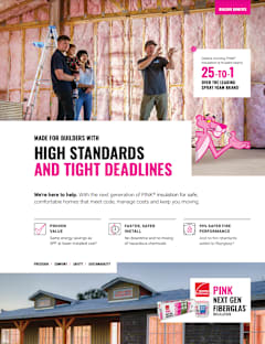 Builder Benefits Cover Sheet