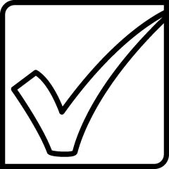 Graphic of an outline of a checkmark