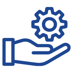 hand and gear icon