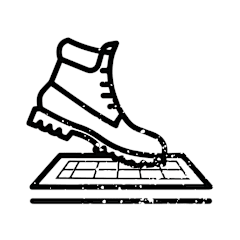 Illustration of a boot print