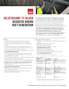 SelectSound FF Black Acoustic Board Next Generation Product Data Sheet