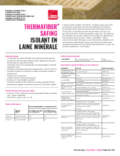 Fiche technique de l'isolant Thermafiber Safing 