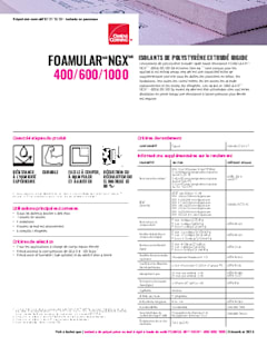 Fiche technique - Foamular NGX 400/600/1000