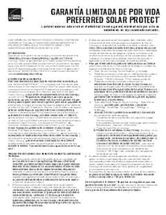 GARANTÍA LIMITADA PREFERRED SOLAR PROTECT™